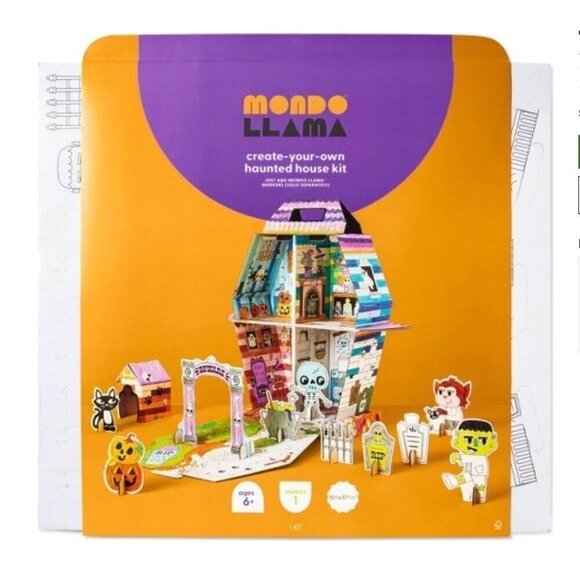 Target Other - Target Halloween Color-Your-Own Haunted House Kit - Mondo Llama™ Cardboard  SB
